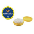 Yellow Hook-N-Go Plastic Pill Case w/ Sugar Free Micro Mints